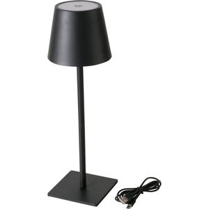 Boltze tafellamp Tendo zwart metaal 35 cm hoog oplaadbaar