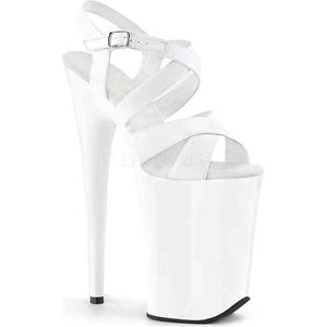 Pleaser - INFINITY-997 Sandaal met enkelband, Paaldans schoenen - Paaldans schoenen - 36 Shoes - Wit