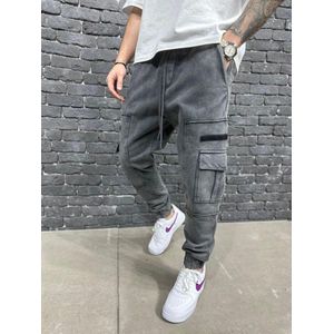 Cargobroek met zakken Streetwear Zakken Jongens Mannen Jogger Broek Hip Hop Joggingbroek Joggers Broek Tactische Heren Broek Cargo Harembroek Mannen Kleding L