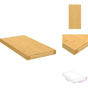 vidaXL Zwevende wandplank - Bamboe - 40 x 20 x 2.5 cm - Praktisch en decoratief - Wandsteun