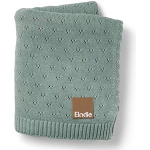 Elodie Pointelle Dekentje - Wiegdeken - Dekentje baby - Deken wieg - 100 cm x 75 cm - Pebble Green