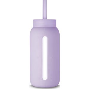 Muuki Lounge Straw + Cap | Herbruikbaar Siliconen Rietje Met Drukvaste Dop | Exclusief fles | Pastel Lilac (Compatibel Met Muuki Daily Bottle 720ml)