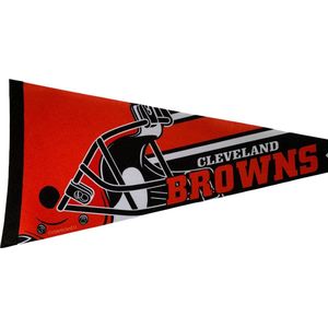 USArticlesEU - Cleveland Browns - NFL - Vaantje - American Football - Sportvaantje - Wimpel - Vlag - Pennant - Bruin/Oranje/Wit - 31 x 72 cm
