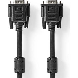 VGA-Kabel - VGA Male - VGA Male - Vernikkeld - Maximale resolutie: 1280x768 - 3.00 m - Rond - ABS - Zwart - Envelop
