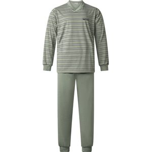 Heren Pyjama Gentlemen v-hals 114237 single jersey GROEN maat XL