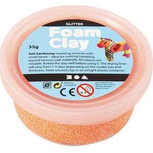 Foam Clay®, oranje, glitter, 35 gr/ 1 Doosje