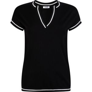 Zoso T-shirt Vera Knitted Sweater 242 0000 Black Dames Maat - S