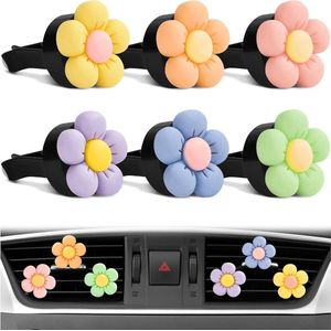 Auto Luchtverfrisser Clip Auto Aromatherapie Diffuser Auto Airconditioning Geurdecoratie Accessoires voor Meisjes Vrouwen 6 Stuks