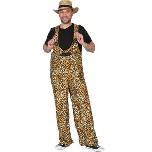 Pierros - Leeuw & Tijger & Luipaard & Panter Kostuum - Dansend Luipaard - Man - Geel, Oranje, Zwart - Maat 52-54 - Carnavalskleding - Verkleedkleding