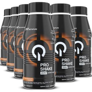 QNT Pro Shake | Eiwitshake kant en klaar 12 x 500 ml | Chocolade smaak