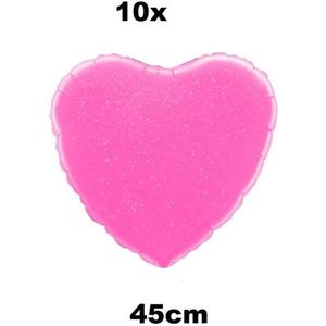 10x Folie ballon Hart 45 cm roze
