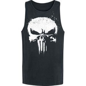 The Punisher Sprayed Skull Logo Tanktop zwart M Heren