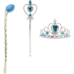 Jobber - Accessoires - Kroontje - Vlecht - Toverstaf - Frozen - Prinses