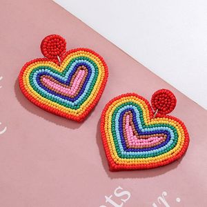 Pride oorbellen hart - Kraaltjes - Regenboog oorbellen