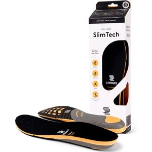 52Bones SlimTech Mid Arch - premium inlegzolen met medium voetboog - optimale ondersteuning en stabiliteit - geschikt voor smalle schoenen - maat 43/44