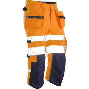 Jobman 2217 Hi-Vis Long Shorts 65221762 - Oranje/Navy - D088