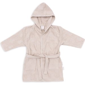 Jollein x Nijntje - Baby Badjas Badstof 1-2 Jaar - Badjas Kinderen met Capuchon - Miffy Jacquard - Nougat