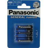 Panasonic AAA Zinc Carbon General Purpose | 4 stuks