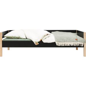 Bopita Lucas bedbank 90x200 - Mat Zwart/Naturel