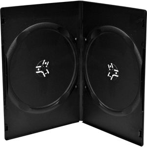 100pcs DVD Cases for 2 DVDs - 7mm Black - High Quality Storage Solution