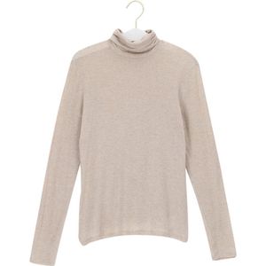 Oroblu Perfect Line Cashmere - Turtle Neck Long Sleeve met col - Kleur Beigearge