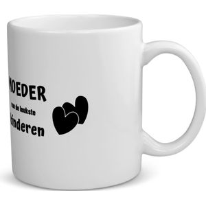 Akyol - moeder van de leukste kinderen koffiemok - theemok - Mama - de leukste mama - moeder cadeautjes - moederdag - verjaardag - geschenk - kado - 350 ML inhoud