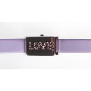 Jacques Farel Teens Horloge Love – Meisjes – Lila/Zilver