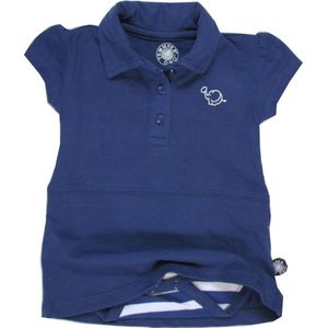 Romper polo jurkje blauw 74/80