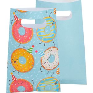 Boland - 10 Papieren feestzakjes Donut - Pastel - Pastel