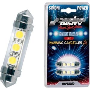 Simoni Racing Festoon 3-LED Canbus Lampen - 42mm - Superwhite- Set à 2 stuks