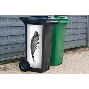 Container sticker Veer - Zwart - Wit - Natuur - 38x80 cm - Kliko sticker