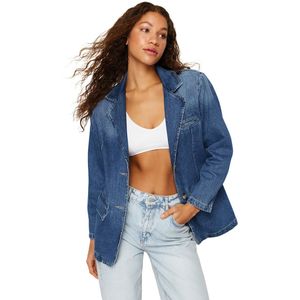 Trendyol Blauw Blazer-Spijkerjack Twoss24Ce00018