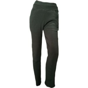 Dames - Broek - Warme Thermo Comfortbroek - 7/8 - Jegging - Gevoerd - Kleur Groen - Maat 2-3XL 44-46