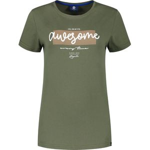 Rogelli Graphic T-Shirt Sportshirt - Korte Mouwen - Dames - Groen - Maat XS
