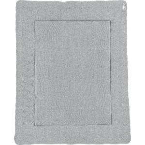 Meyco Baby Diamond boxkleed - biologisch - grey melange - 77x97cm