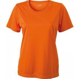 James nicholson Dames t-shirt sport jn357 oranje maat m