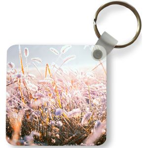 Sleutelhanger - Uitdeelcadeautjes - Gras - Zon - Winter - Sneeuw - Plastic