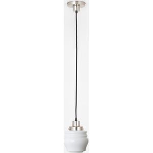 Art Deco Trade - Hanglamp aan snoer Bloemknop 20's Matnikkel