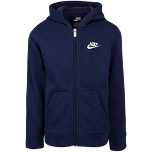 Nike kids Club Fleece Sweatshirt Met Volledige Rits Midnight Navy - 4-5 jaar - Kinderen