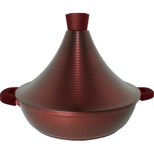 Cheffinger Tajine - Luxe Aluminium Tajine inductie - Ø32cm - Burgundy