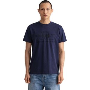 Gant D1 Tonal Archive Shield T-shirt Met Korte Mouwen Blauw L Man