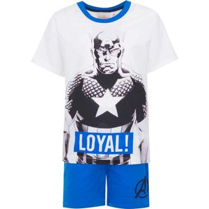 Marvel jongens shortama K/M Captain America  - 104  - Wit