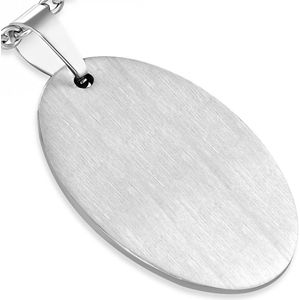 Amanto Ketting Alden - 316L Staal - ID Dogtag - 35x25mm - 60cm