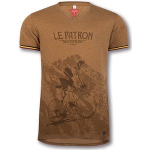 Le Patron Casual T-Shirt Bruin - Eddy Merckx Le Cannibale Sienna Brown-XS
