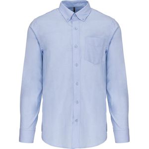 Overhemd Heren XL Kariban Lange mouw Oxford Blue 70% Katoen, 30% Polyester
