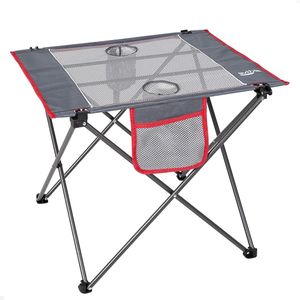 Opvouwbare campingtafel - lichtgewicht en compact - 1 stuk - polyester - 62 x 50 x 50 cm