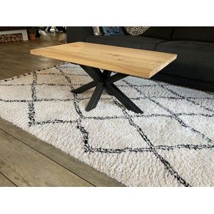 M2-Meubels - eikenhouten salontafel, kleur: naturel | Matrix-onderstel mat zwart