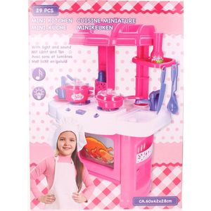 Eddy Toys Mini Keuken Met Licht En Geluid 29-delig Roze