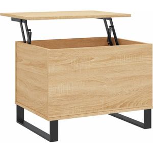 vidaXL - Salontafel - 60x44,5x45 - cm - bewerkt - hout - sonoma - eikenkleurig