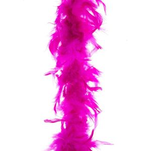 Boa kerstslinger - veren - fuchsia roze - 200 cm - kerstversiering - slingers - kerstboomversiering